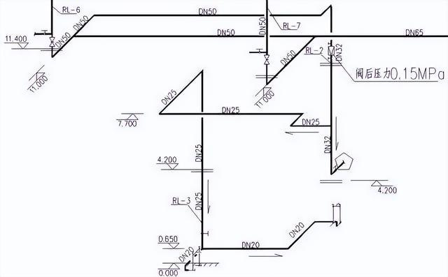 三層熱水回水系統(tǒng)圖實例施工，連十層圖紙都有！快快學(xué)習(xí)一波！